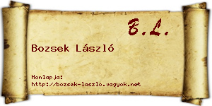 Bozsek László névjegykártya