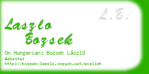 laszlo bozsek business card